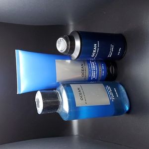 3pc Bath & Body Works Ocean 3-in-1 Wash, Hydrating Body Cream & Body Spray